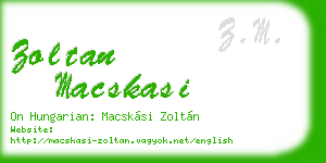 zoltan macskasi business card